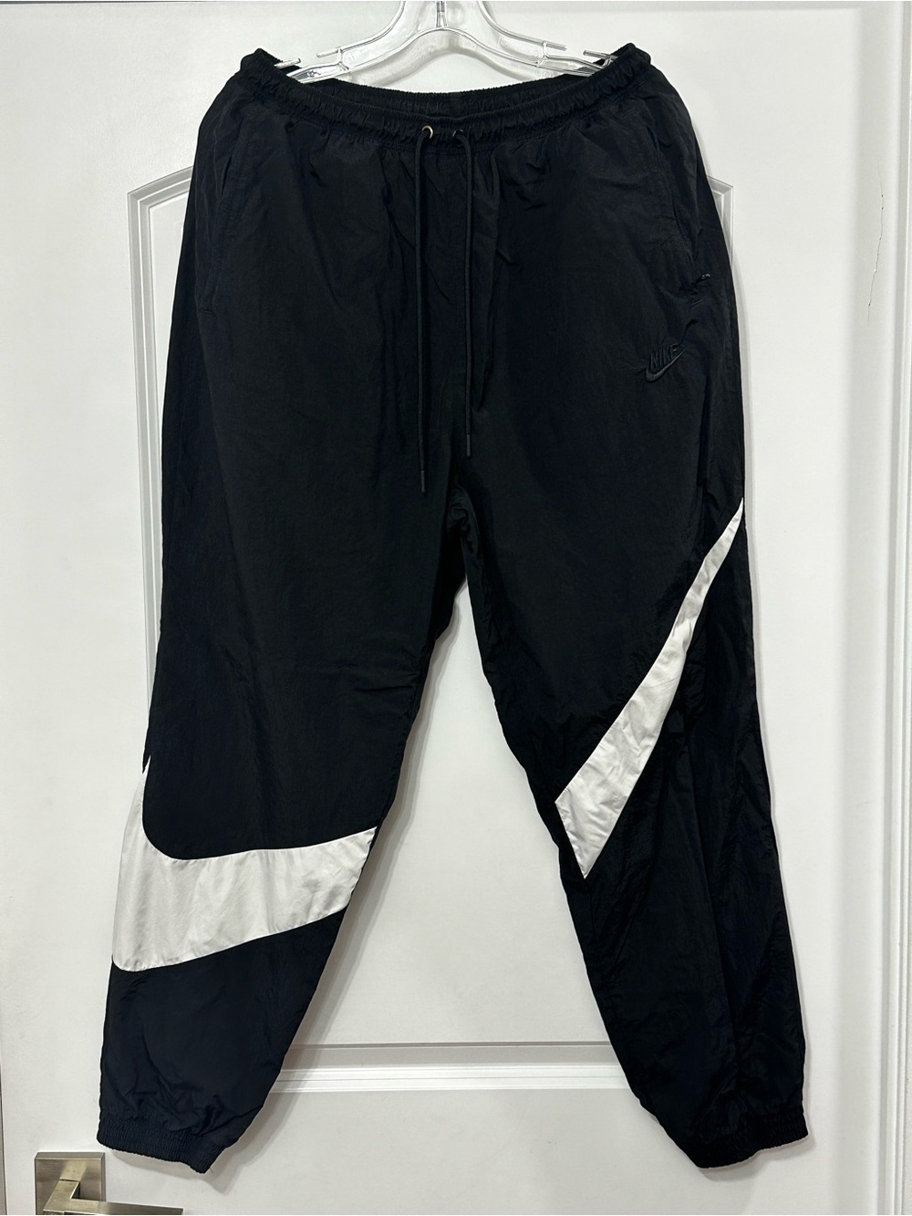Nike Black and White Paneled Windbreaker Joggers